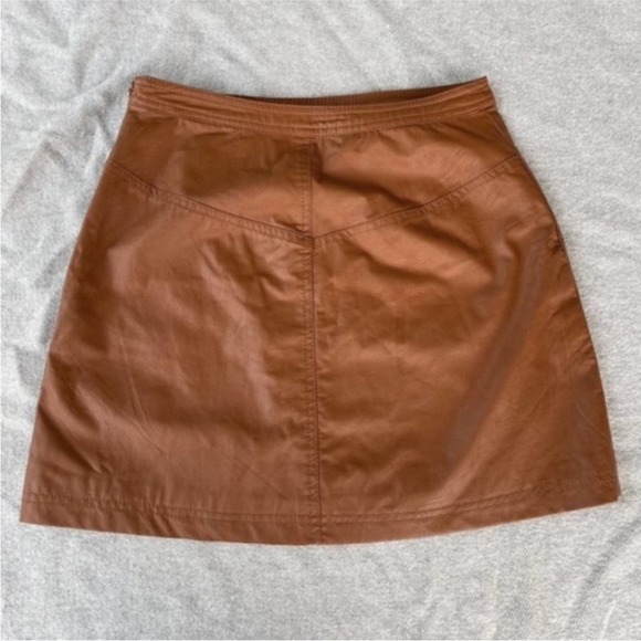 Free People Fake Out Faux Leather Skirt - Picture 4 of 5